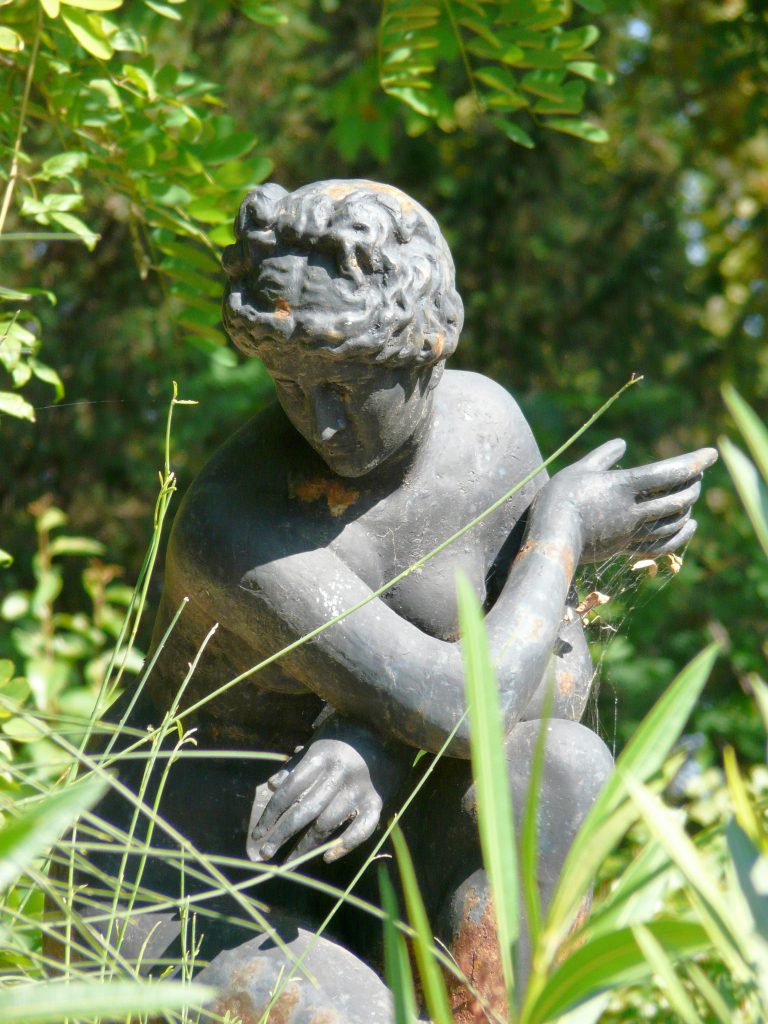 Decorative statue in a park